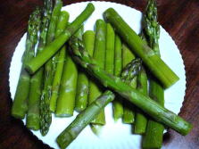 アスパラで父の字の写真